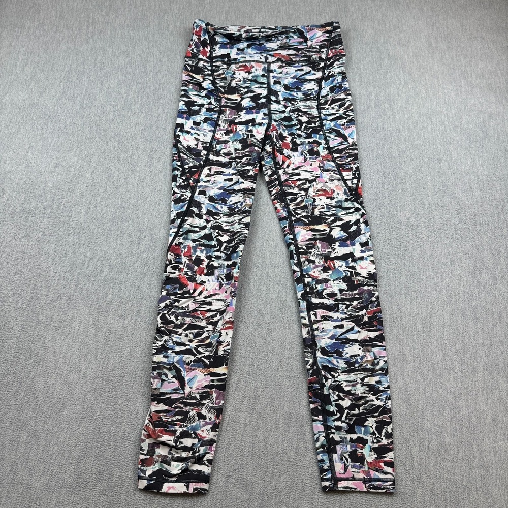 Lululemon Leggings Womens 6 Abstract Break Free 25" High Rise Gym Yoga Workout